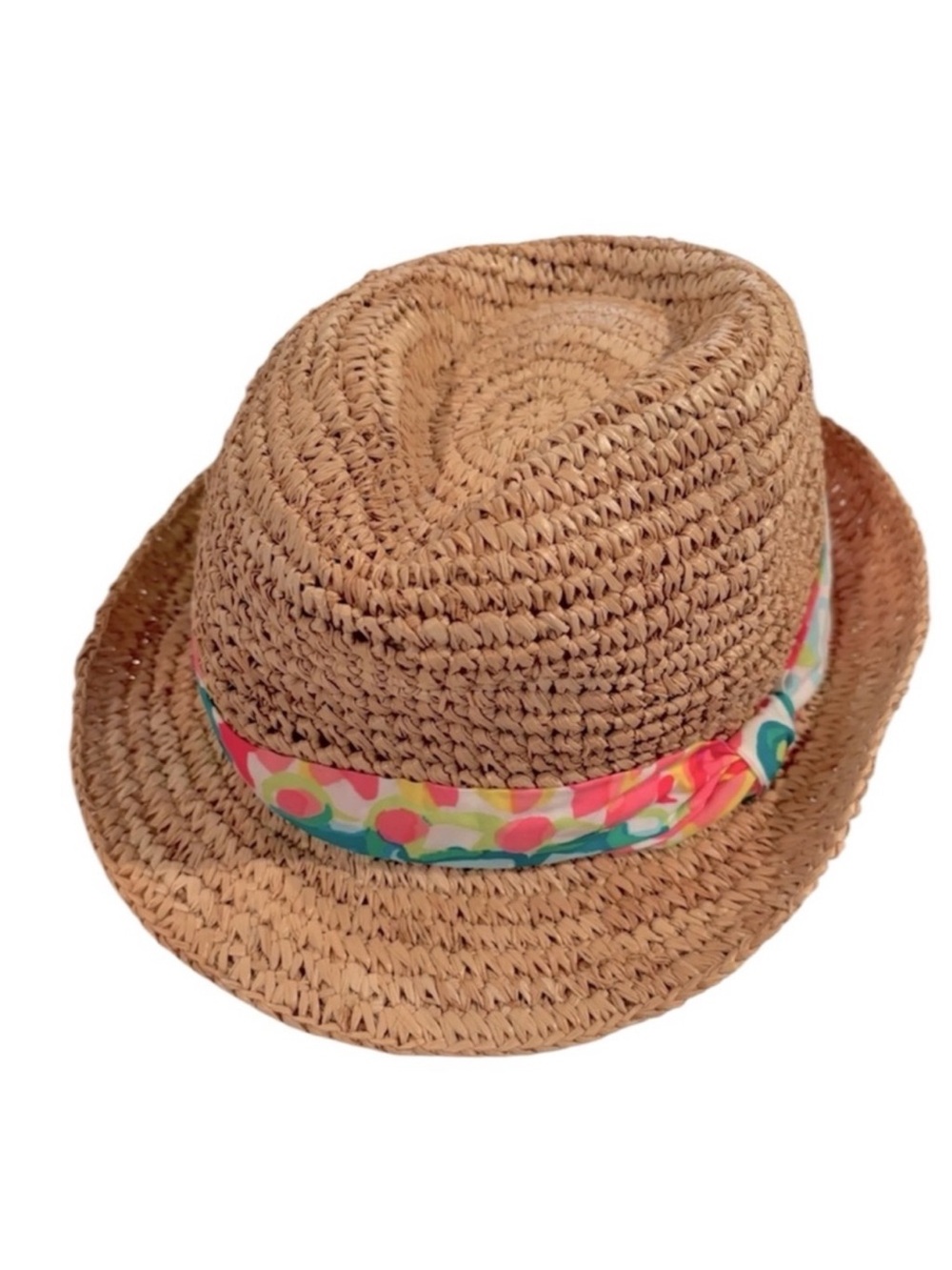 NWT Lilly Pulitzer Fedora Hat Stylish Straw Hat with Colorful Band